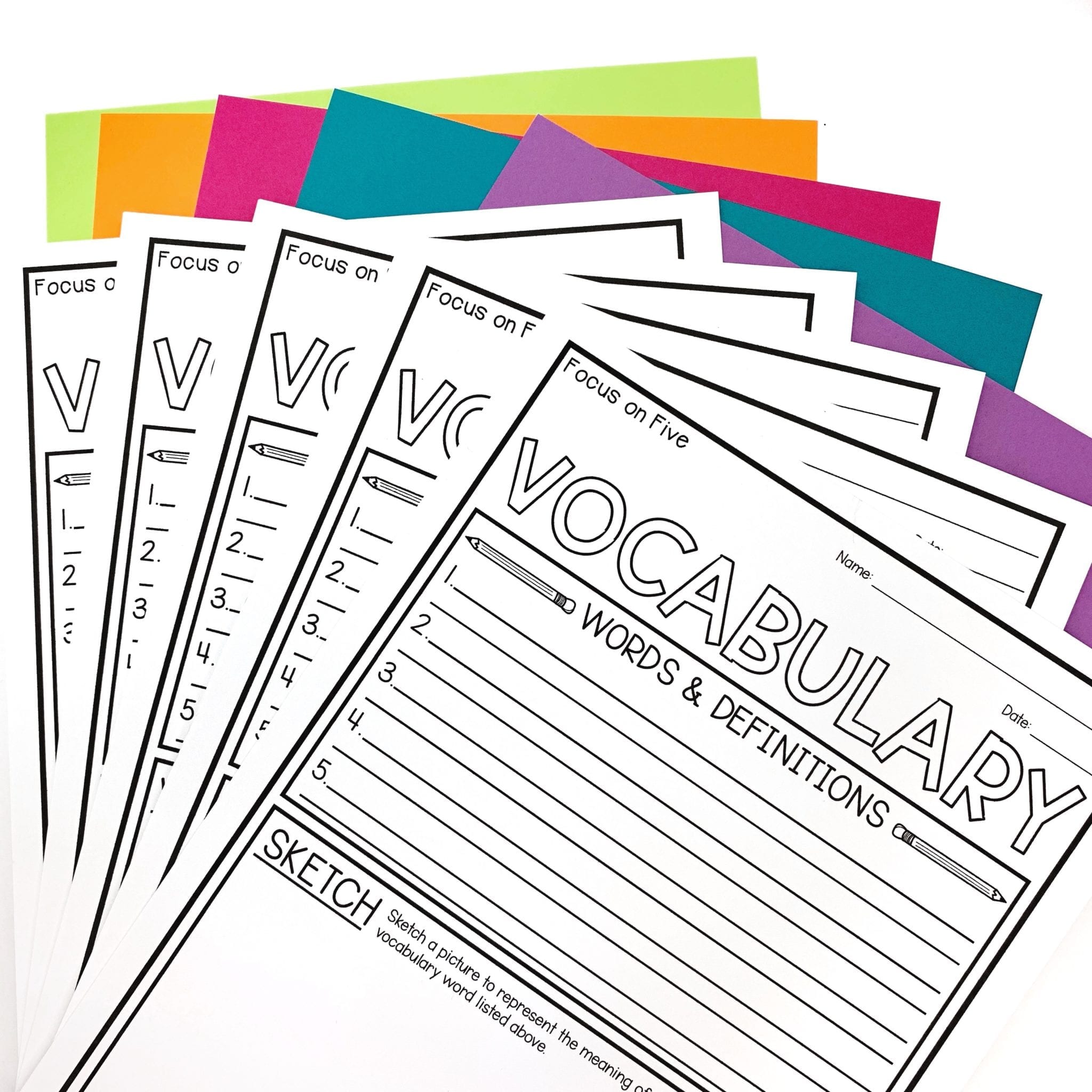 Vocabulary Activity Templates