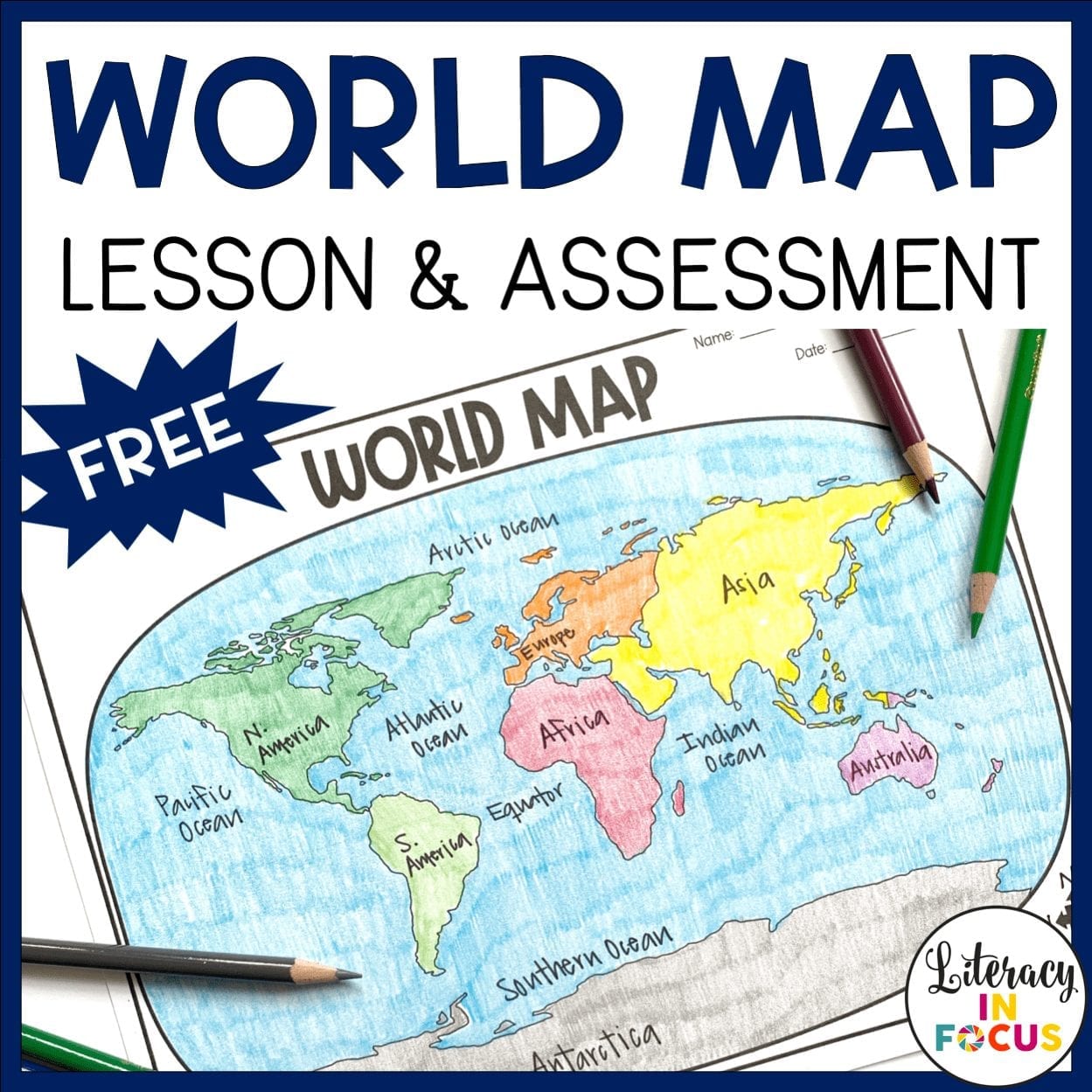 World Map Activity and Assessment