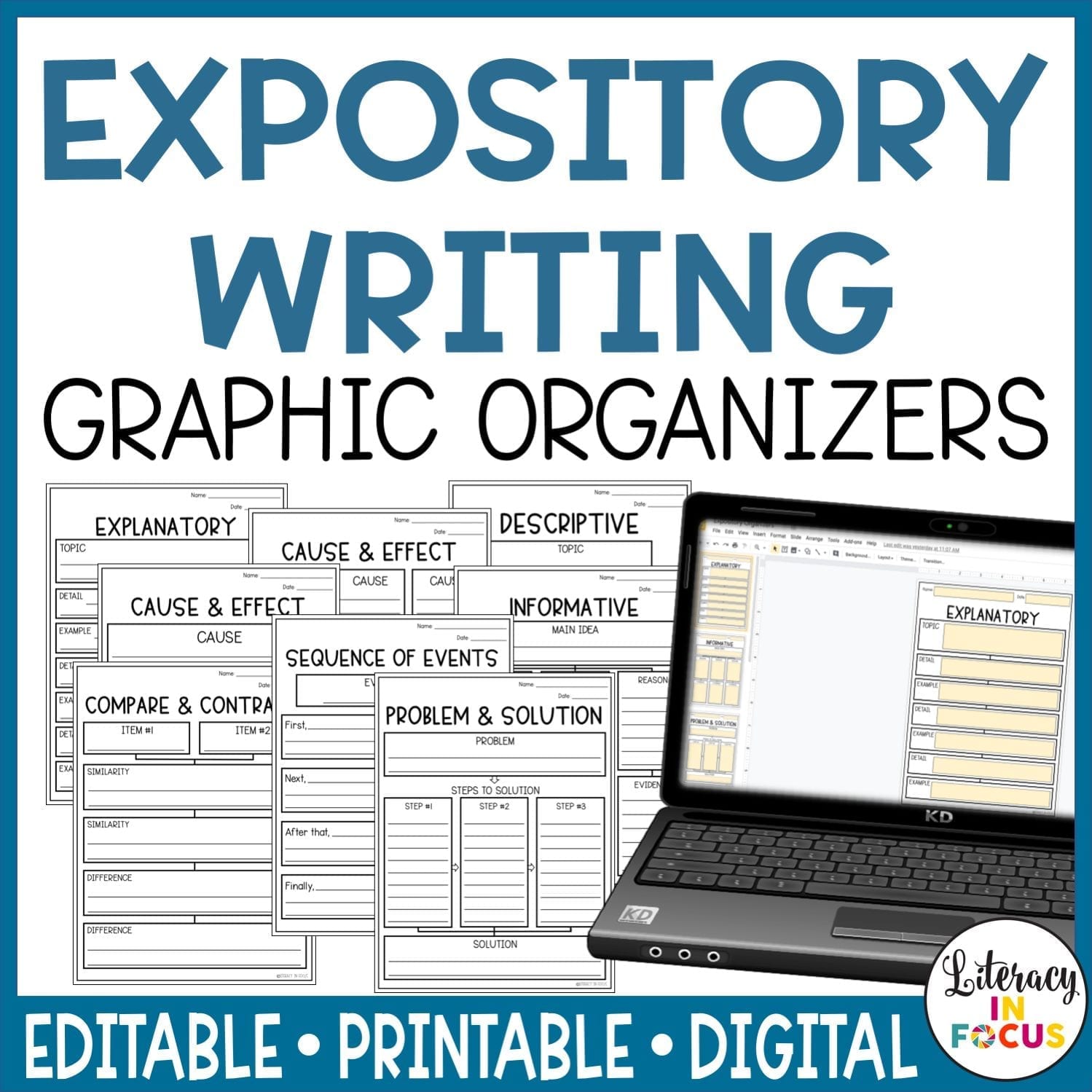 Expository Writing Graphic Organizers 