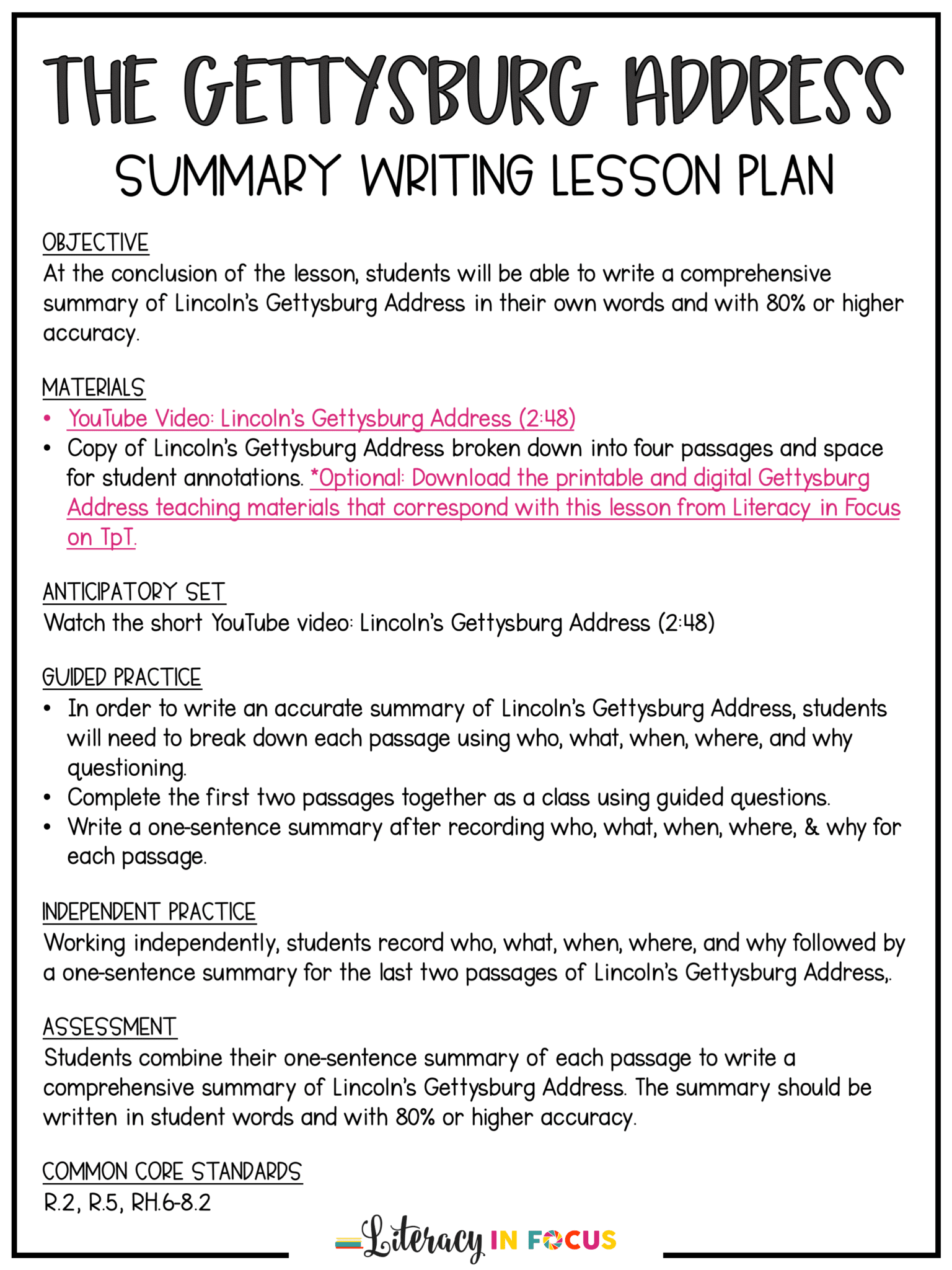 Gettysburg Address Worksheet Worksheets For Kindergarten