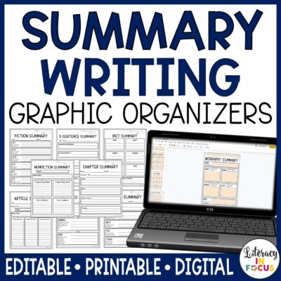 Summary Writing Graphic Organizers