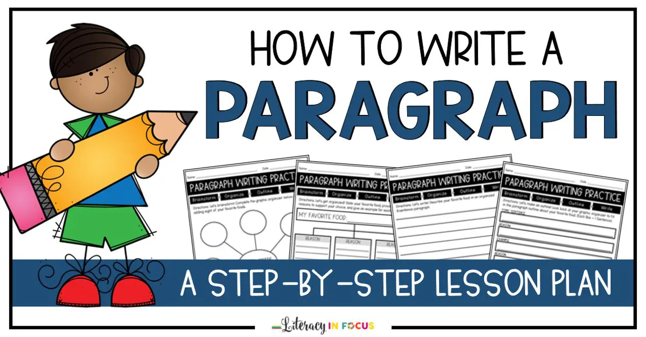 writing a paragraph lesson plan