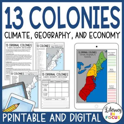 13 Colonies Map Lesson