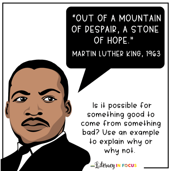 Martin Luther King Day Quote Writing Prompt