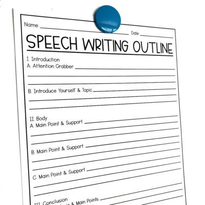 Speech Writing Outline for Kids