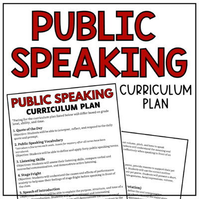 Public Speaking Curriculum 