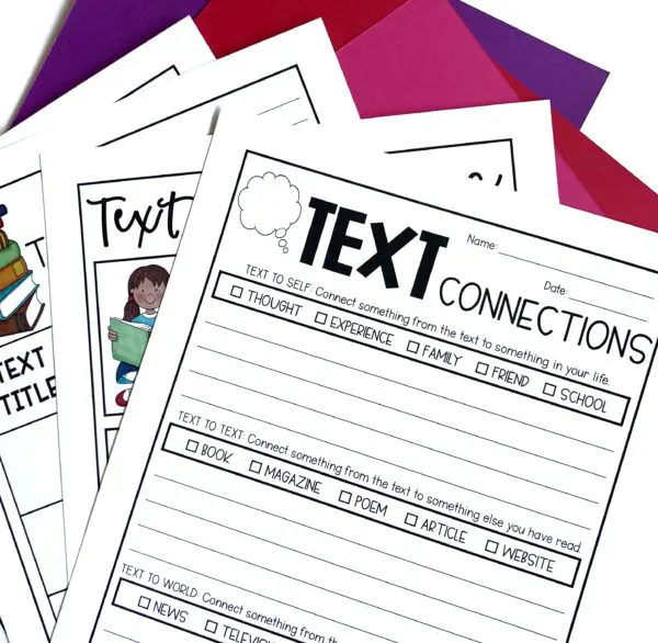 text connections worksheet