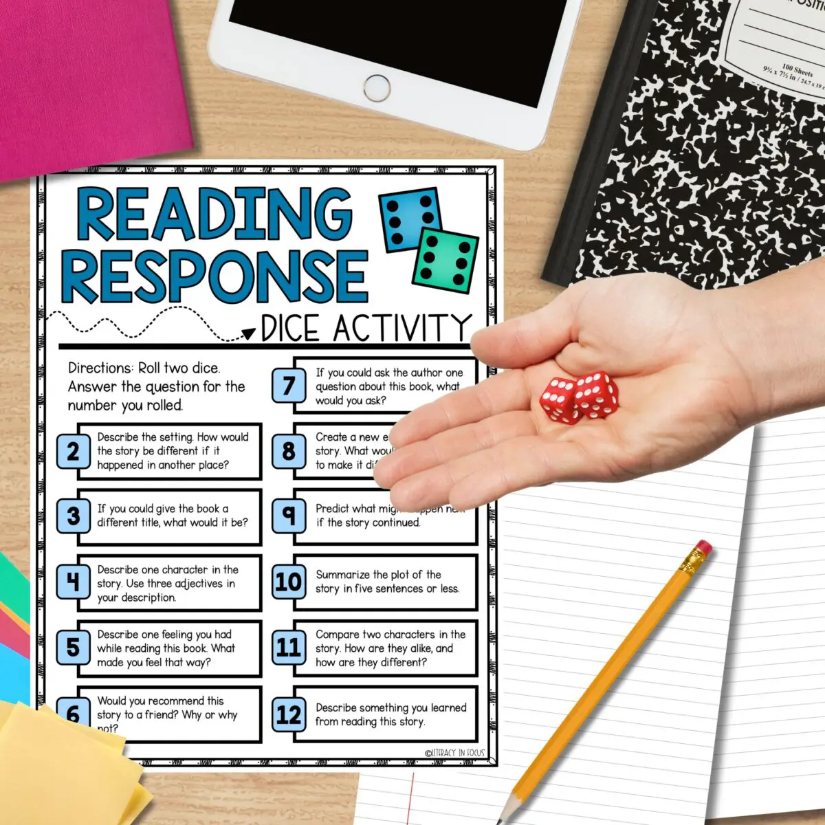Reading Response Dice Activity