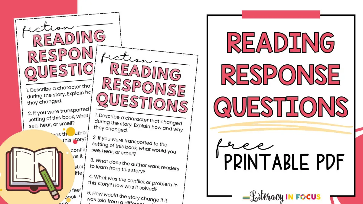 Reading Response Questions Printable PDF