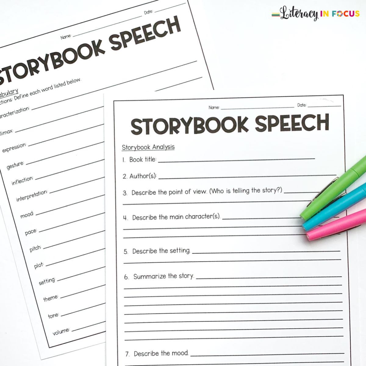 speech on story book