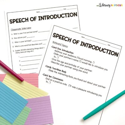 introduction speech using an object