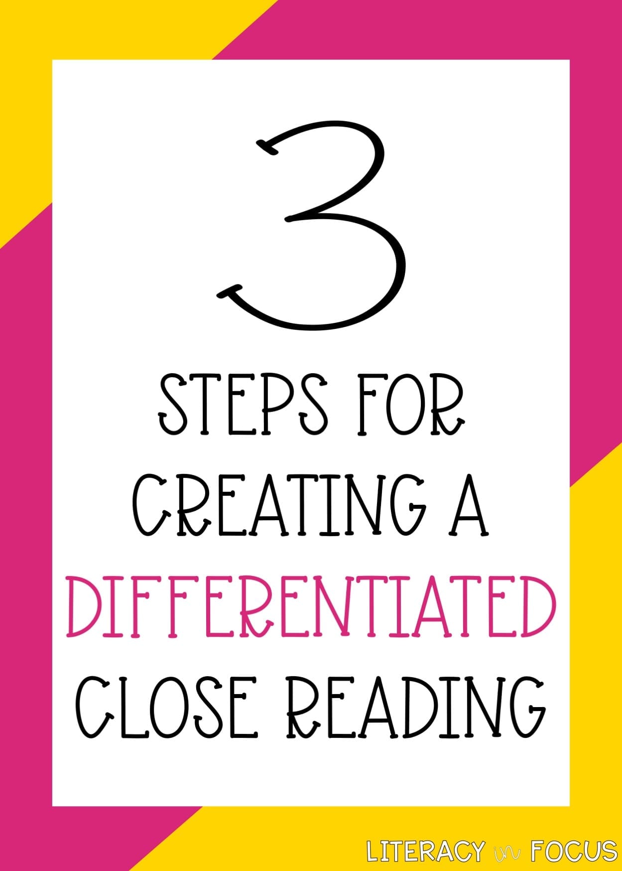 Create Your Own Differentiated Close Reading in Three Easy Steps