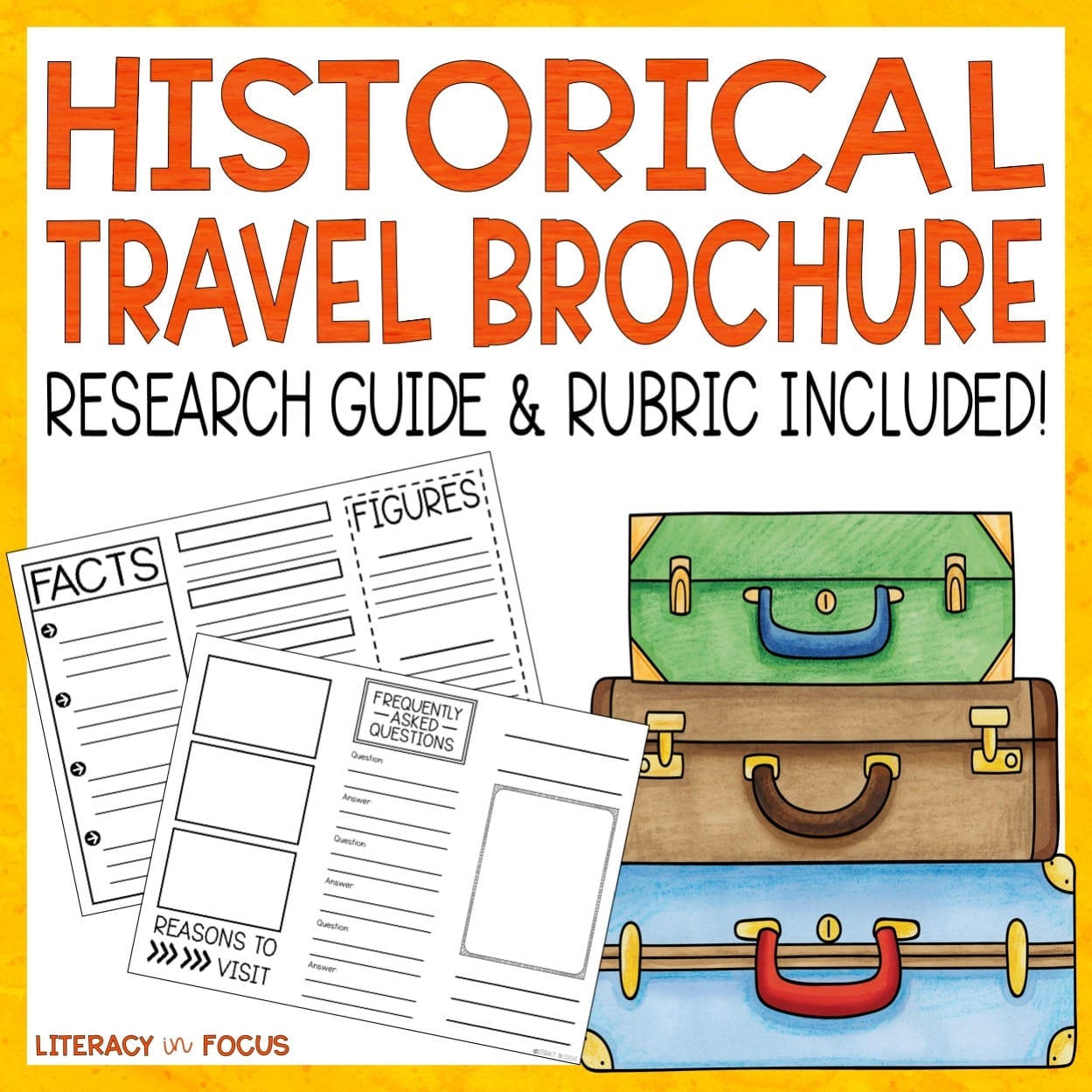 Historical Travel Brochure and Research Project  Literacy In Focus With Regard To Brochure Rubric Template