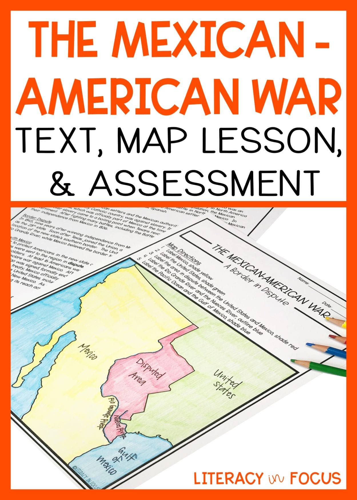 Mexican-American War Lesson Plan and Map Activity