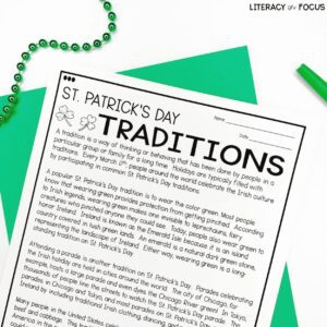 St. Patricks Day Reading Comprehension