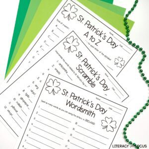 Free Printable St. Patrick's Day Word Games
