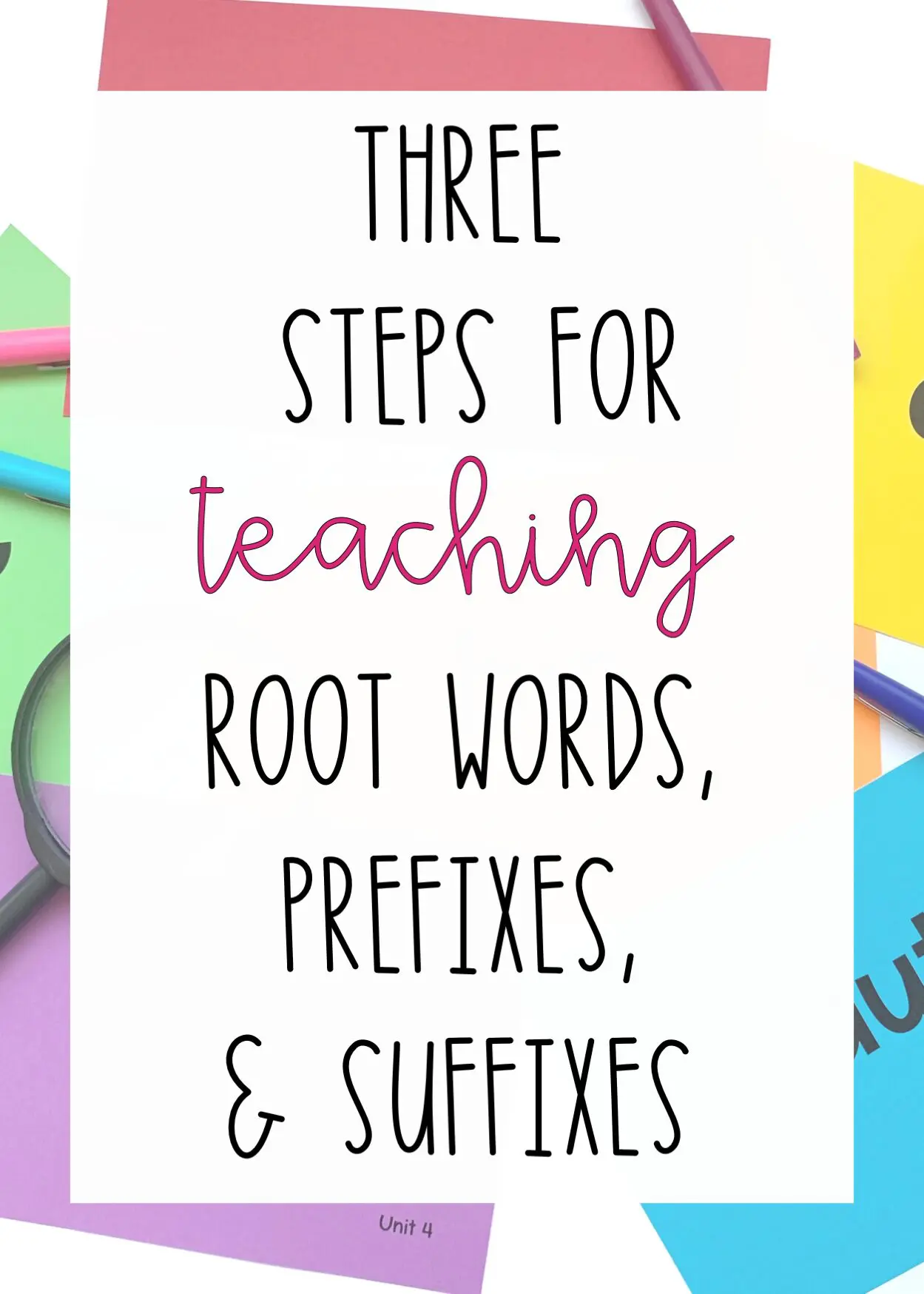 3 Steps for Teaching Root Words, Prefixes, and Suffixes