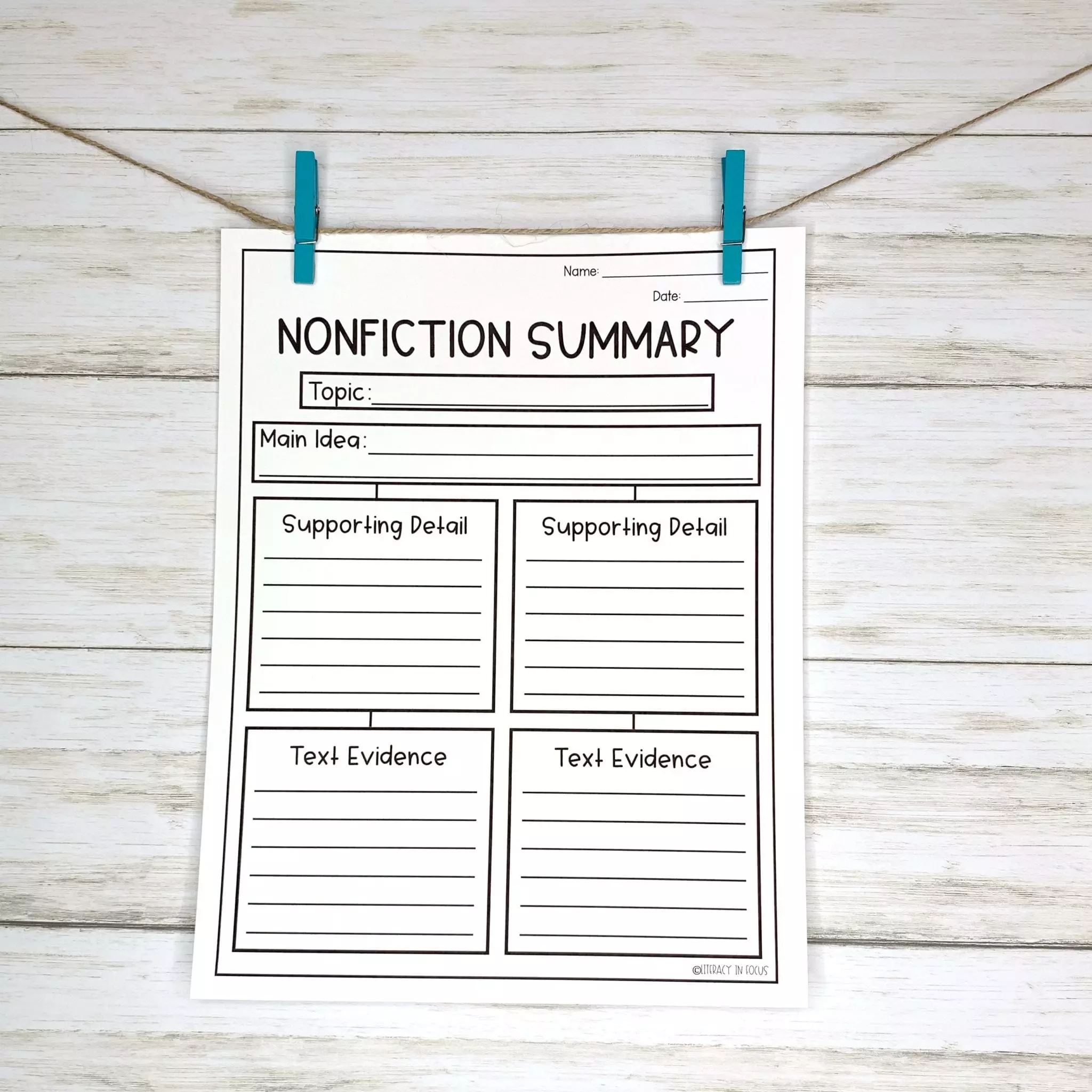 NonFiction Summary Worksheet