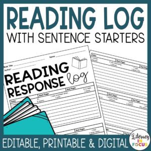 Reading Response Logs Editable