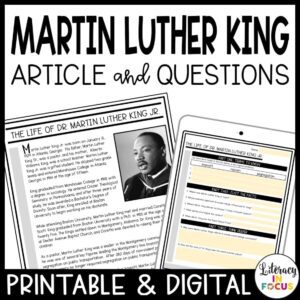 Martin Luther King Close Reading