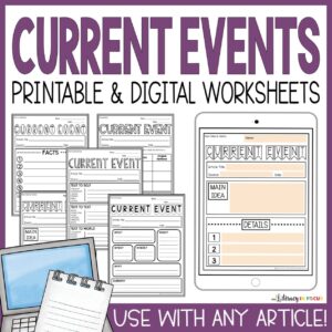 Current Events Worksheets for Students