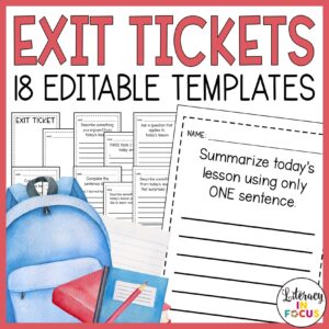 Editable Exit Slips for All Subjects