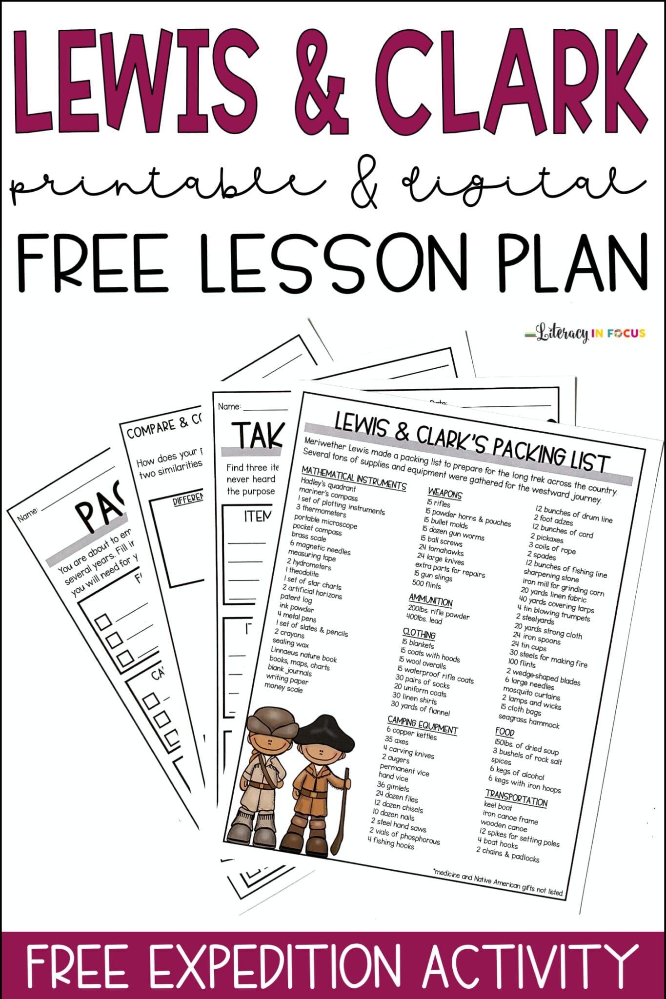 Lewis and Clark Expedition Intro Activity and Lesson Plan PDF