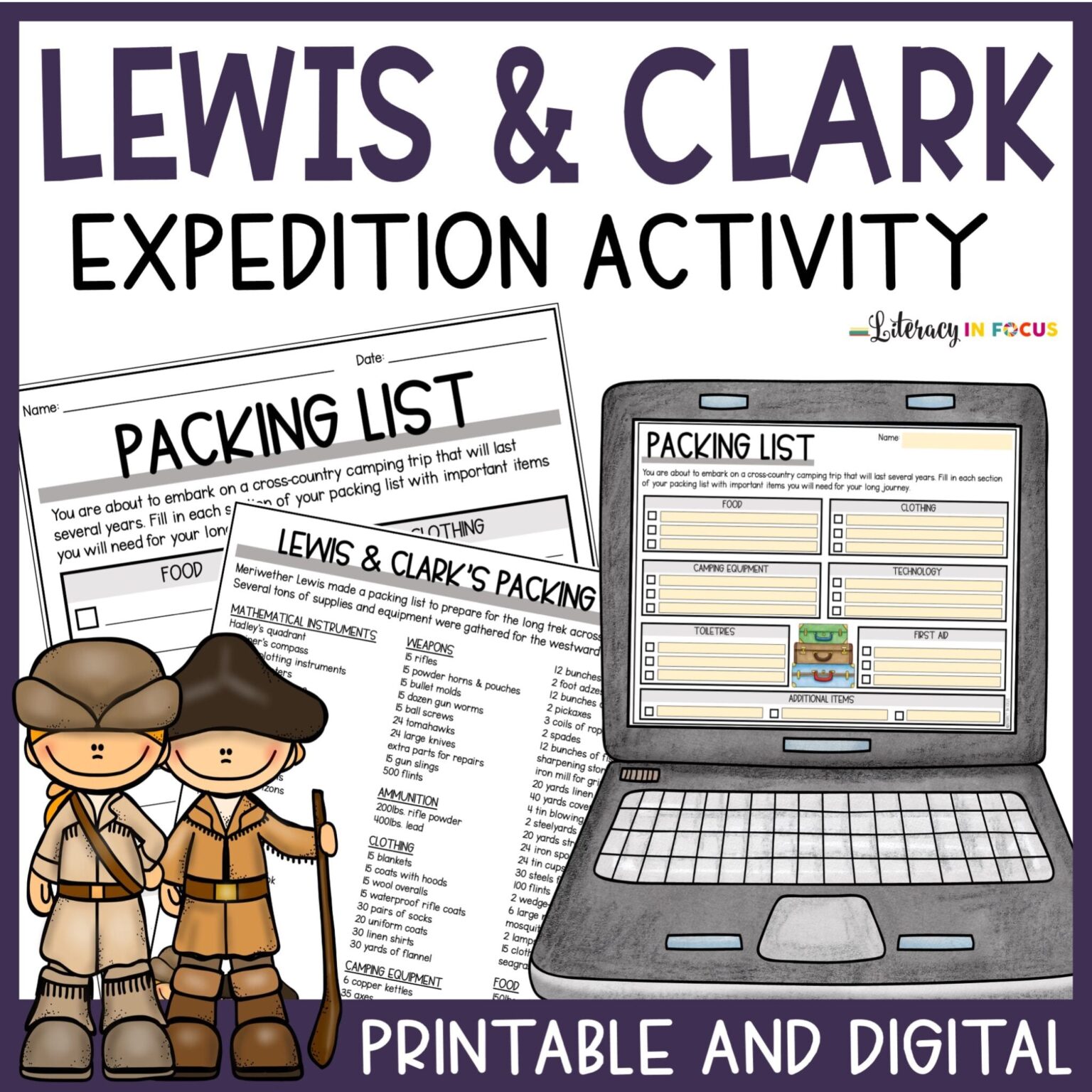 Lewis and Clark Expedition Intro Activity and Lesson Plan PDF ...