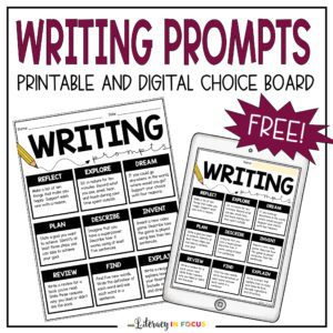 Free Writing Prompts Worksheet