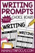 Free Writing Prompts Choice Board For Kids - Literacy In Focus