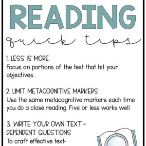 Close Reading Tips for Teachers