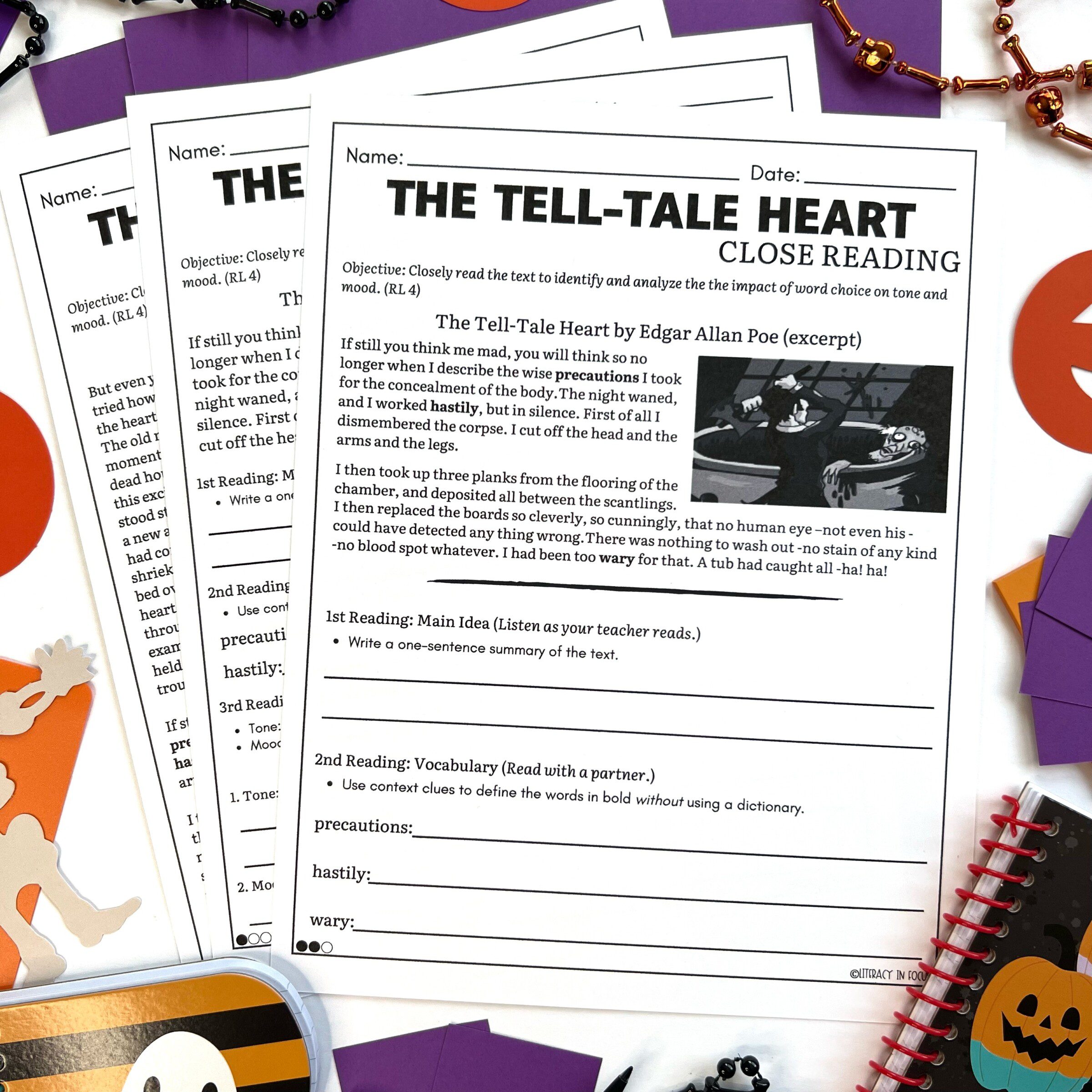 Edgar Allan Poe's "Tell Tale Heart" Lesson Plan Literacy In Focus
