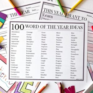100 Word of the Year Ideas List