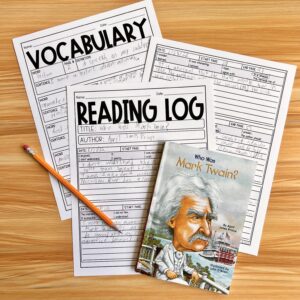 Daily Reading Log with Sentence Starters