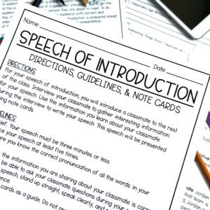 Speech of Introduction for Kids