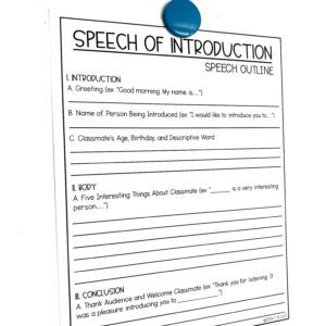 Speech of Introduction for Kids