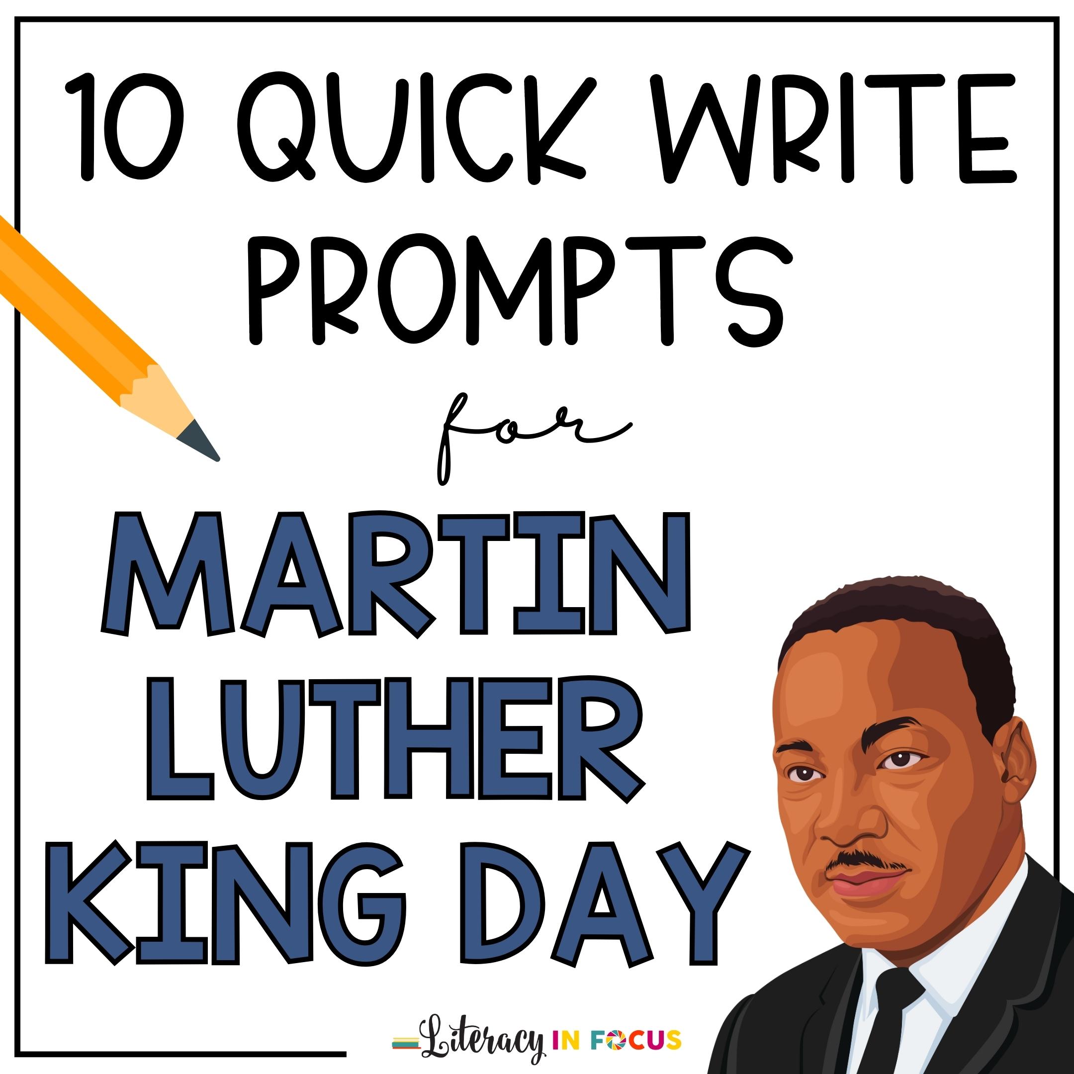 Writing Activity for Martin Luther King Day