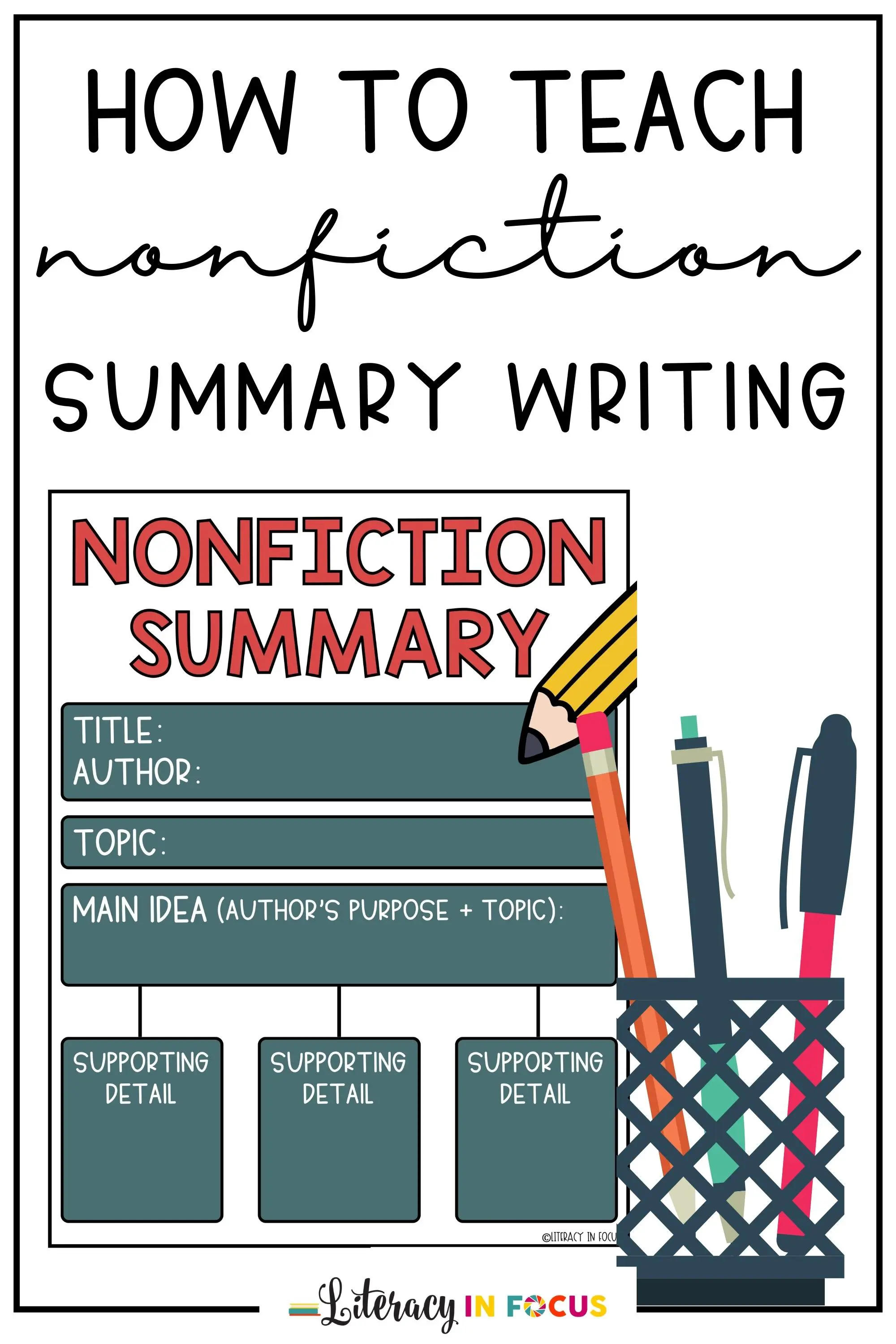 Nonfiction Summary Anchor Chart