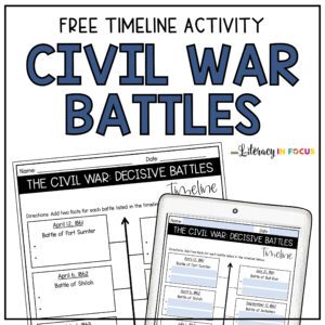 Free Civil War Battles Timeline Activity